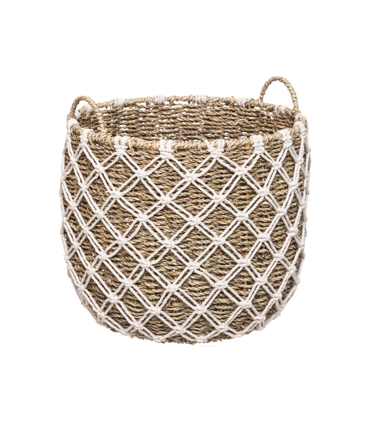 Set de 3 Paniers de rangement en Macramé et Roseau naturel - Imagen 5