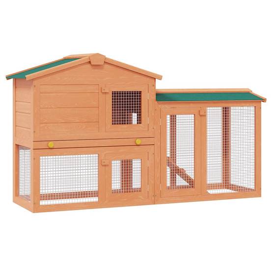 Grand clapier en bois XXL 145cm avec enclos pour lapins et rongeurs – ComfortXL Outdoor Living - Image 2
