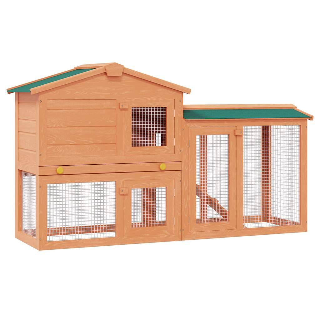 Grand clapier en bois XXL 145cm avec enclos pour lapins et rongeurs – ComfortXL Outdoor Living - Image 2