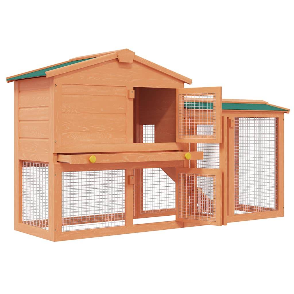 Grand clapier en bois XXL 145cm avec enclos pour lapins et rongeurs – ComfortXL Outdoor Living - Image 4