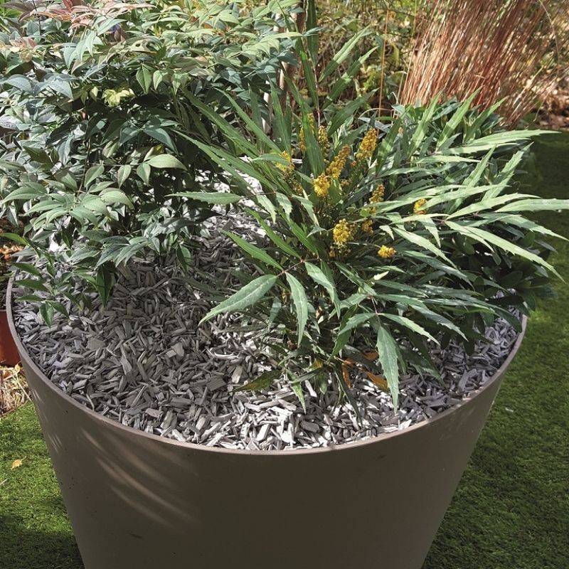 Paillage copeaux de bois colorés (Sac 7,5L) - Gris  - Jardinex - Image 2