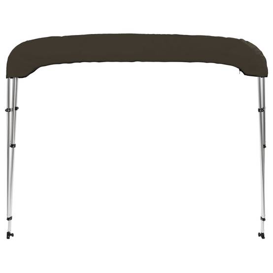Store banne | Auvent bimini à 3 arceaux noir 183x140x137 cm Maison Chic - Image 4