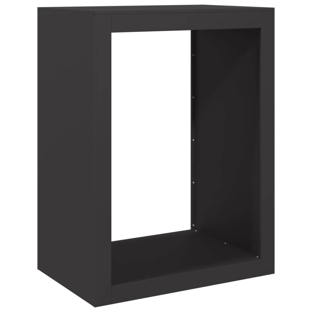Range bûches acier robuste pour cheminée jardin intérieur extérieur Noir 80 cm – ComfortXL Outdoor Living - Image 6