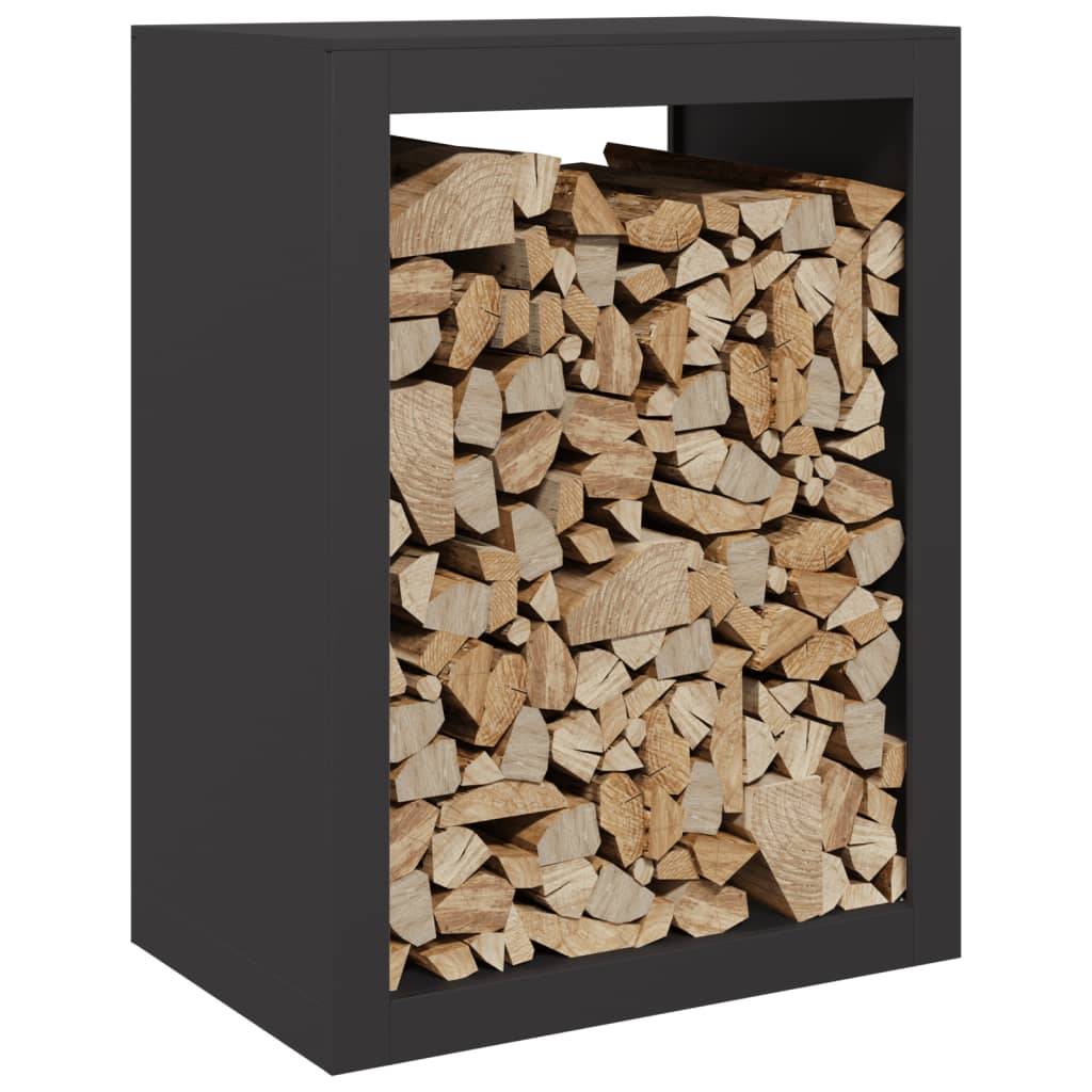 Range bûches acier robuste pour cheminée jardin intérieur extérieur Noir 80 cm – ComfortXL Outdoor Living - Image 3