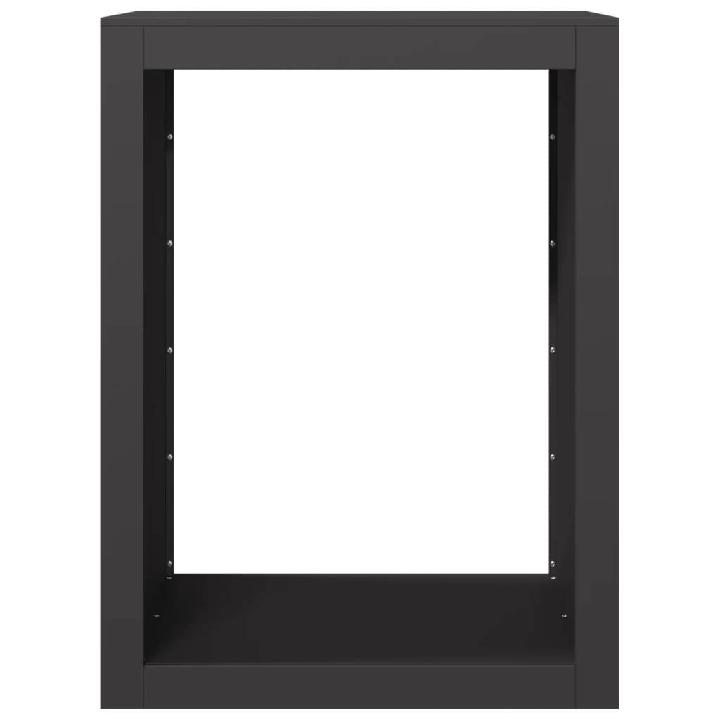 Range bûches acier robuste pour cheminée jardin intérieur extérieur Noir 80 cm – ComfortXL Outdoor Living - Image 4