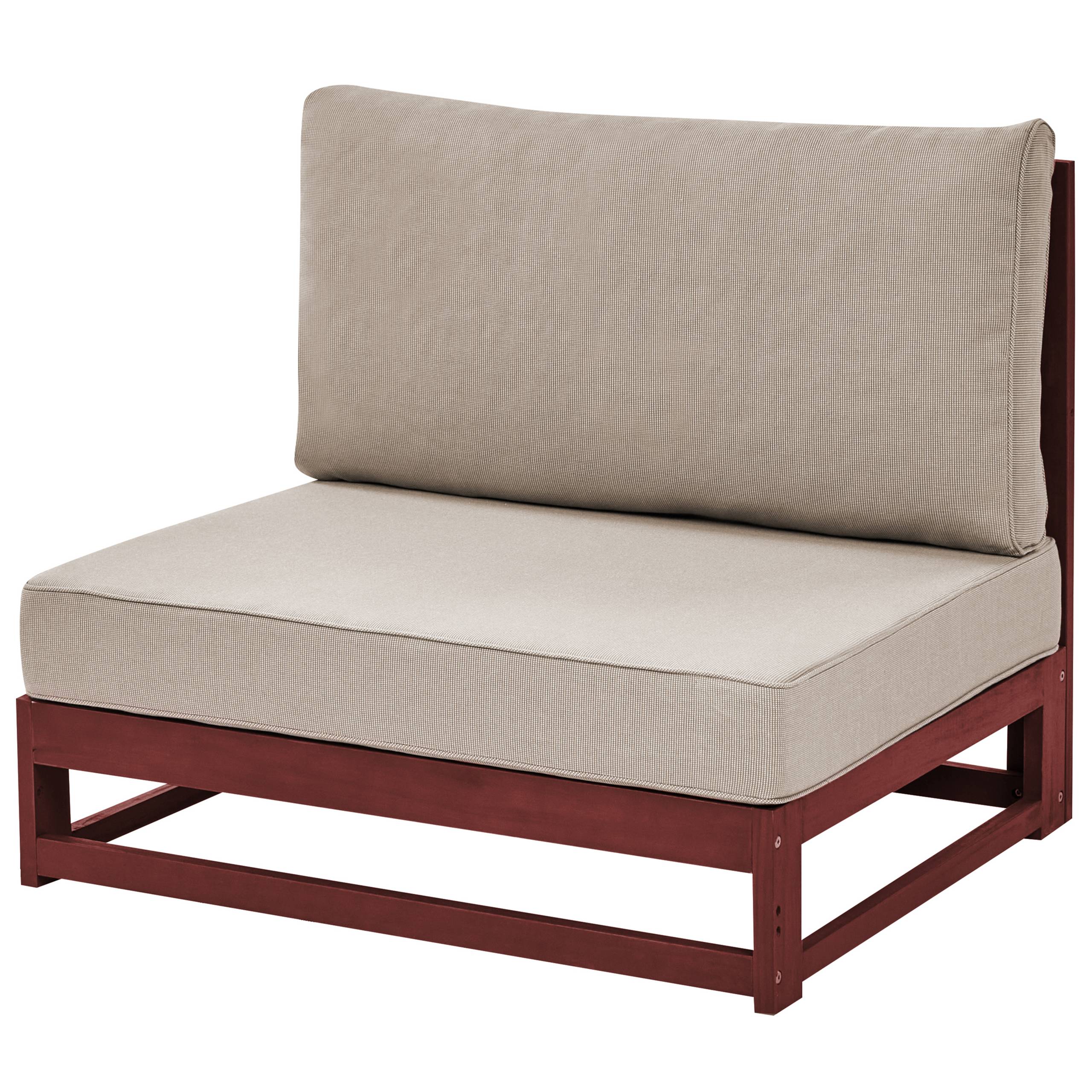 Beliani - Canapé de Jardin Acajou et Taupe en Bois d'Acacia Confort d'Assise Optimal avec Coussins pour Ensemble - Imagen 5