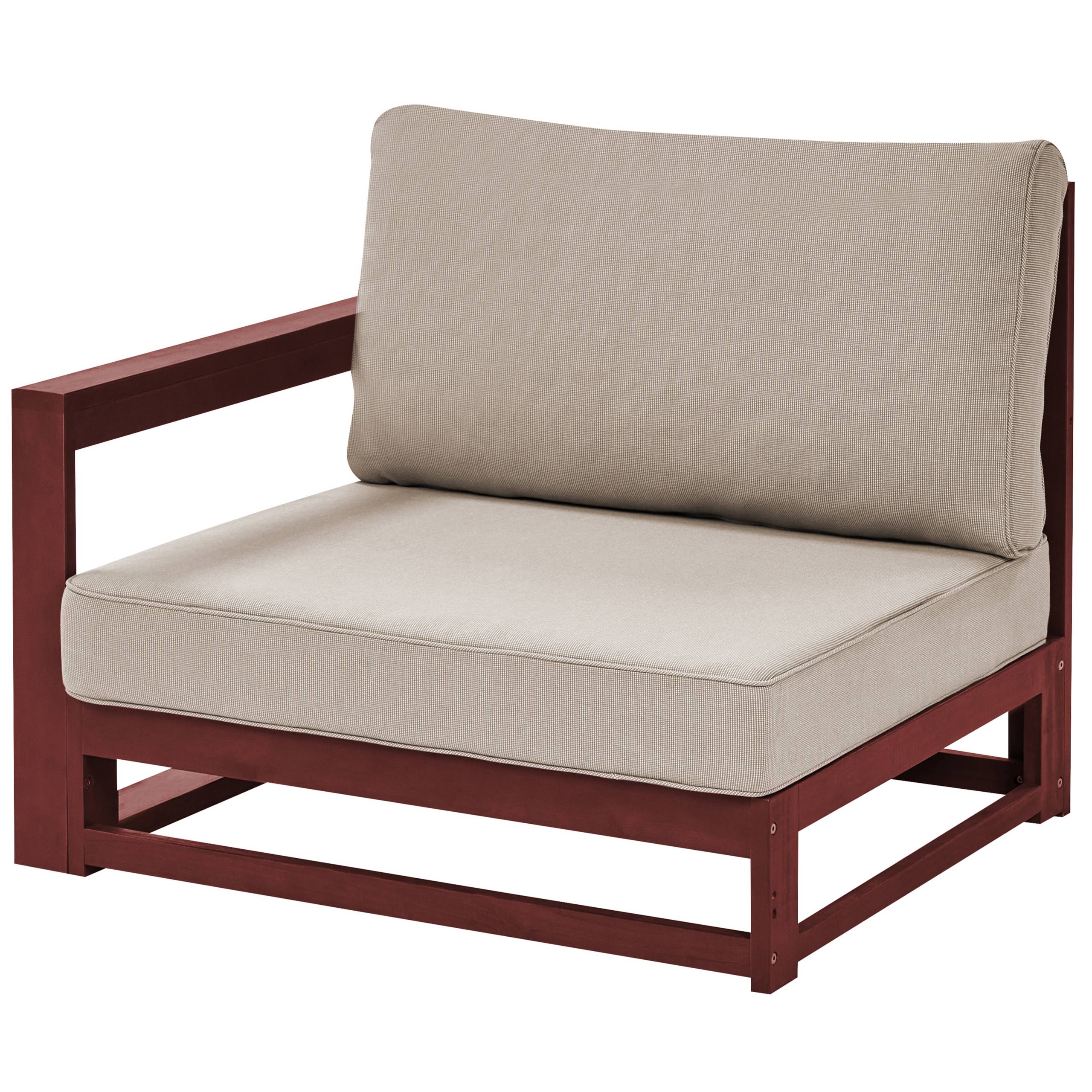 Beliani - Canapé de Jardin Acajou et Taupe en Bois d'Acacia Confort d'Assise Optimal avec Coussins pour Ensemble - Imagen 4