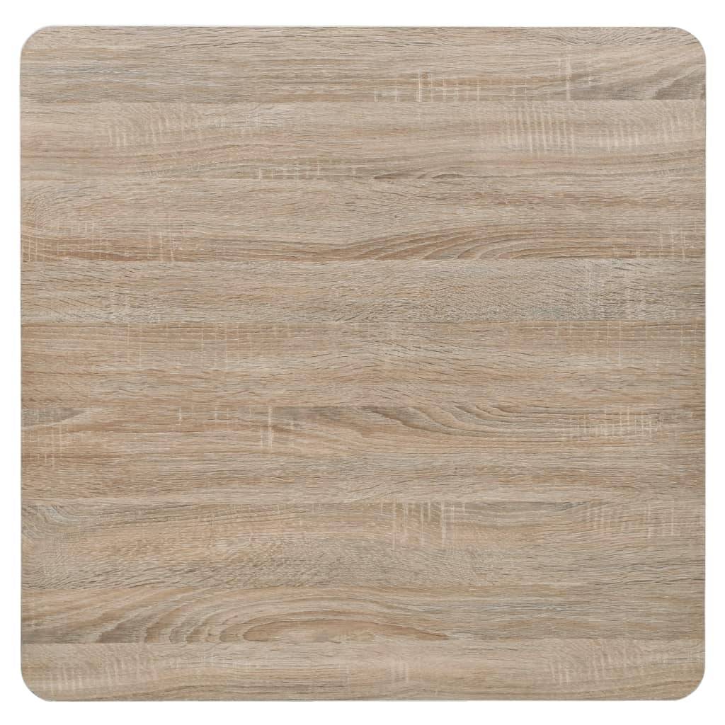 Helloshop26 - Table haute mange debout bar bistrot MDF et acier carré 80 x 80 cm chêne beige - Imagen 3