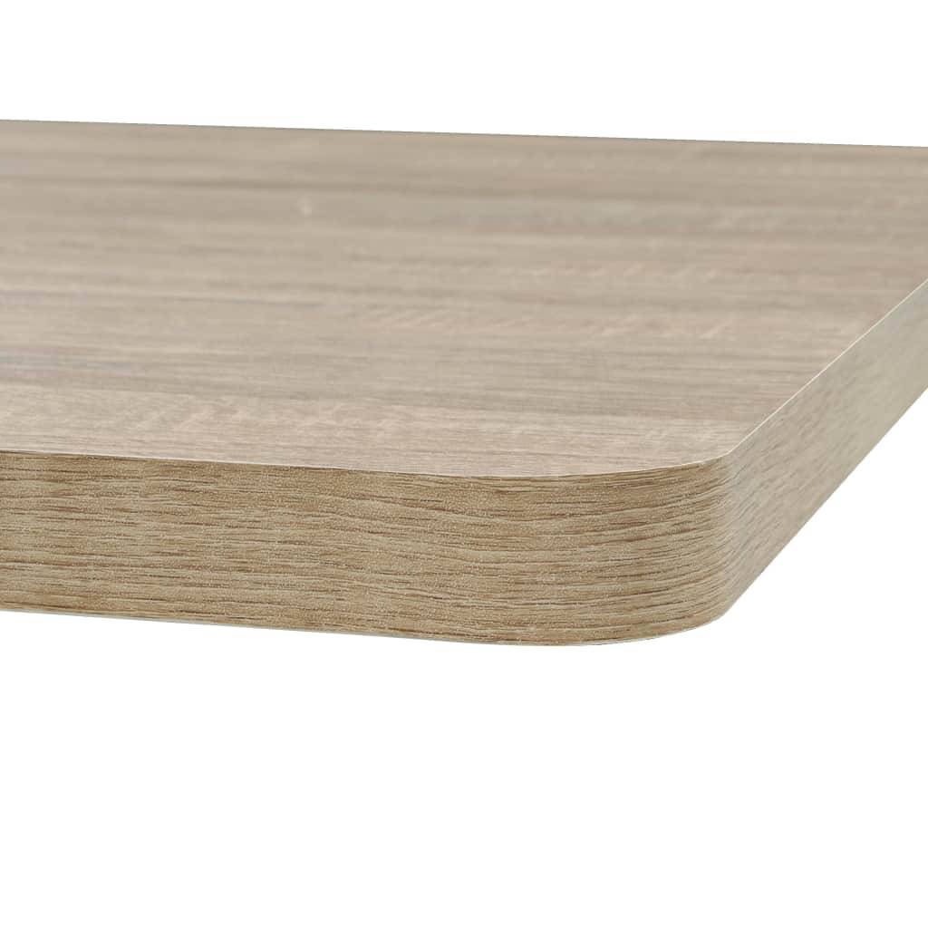 Helloshop26 - Table haute mange debout bar bistrot MDF et acier carré 80 x 80 cm chêne beige - Imagen 4