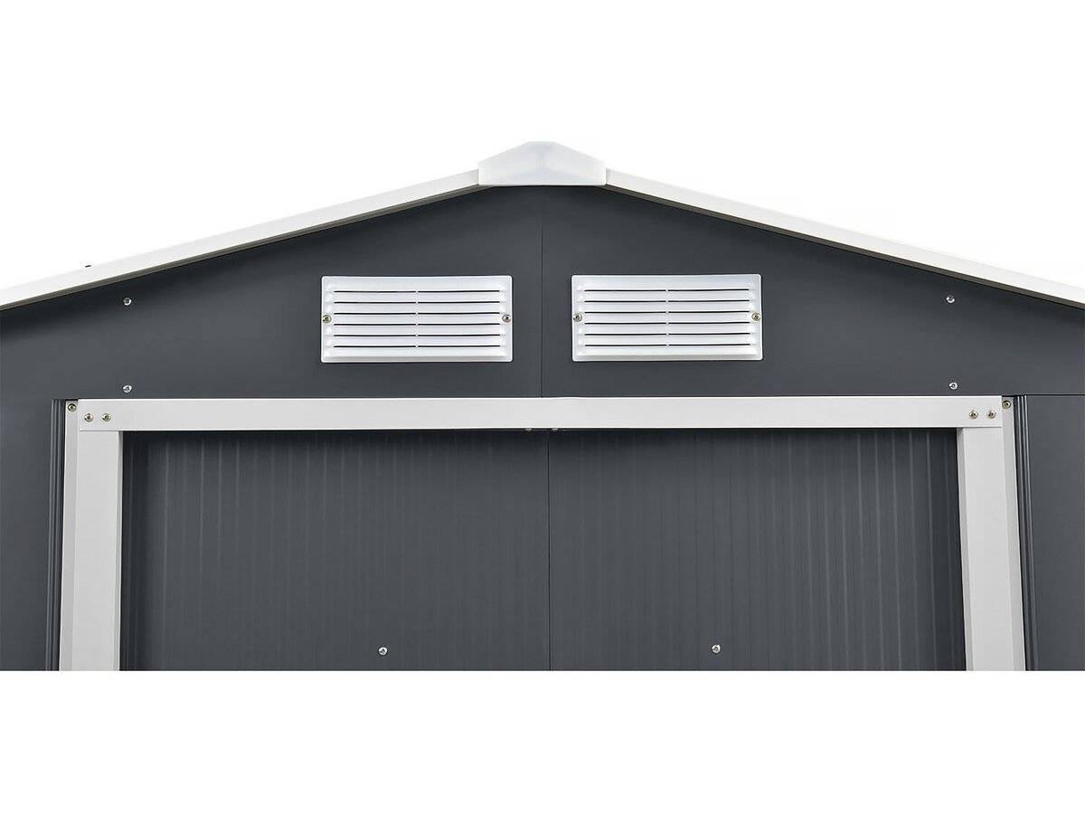 Habitat Et Jardin - Abri De Jardin Métal - "vegas"- 15 M² Avec Gouttière Et Récupérateur D'eau - Gris -habitat Et Jardin - Imagen 6