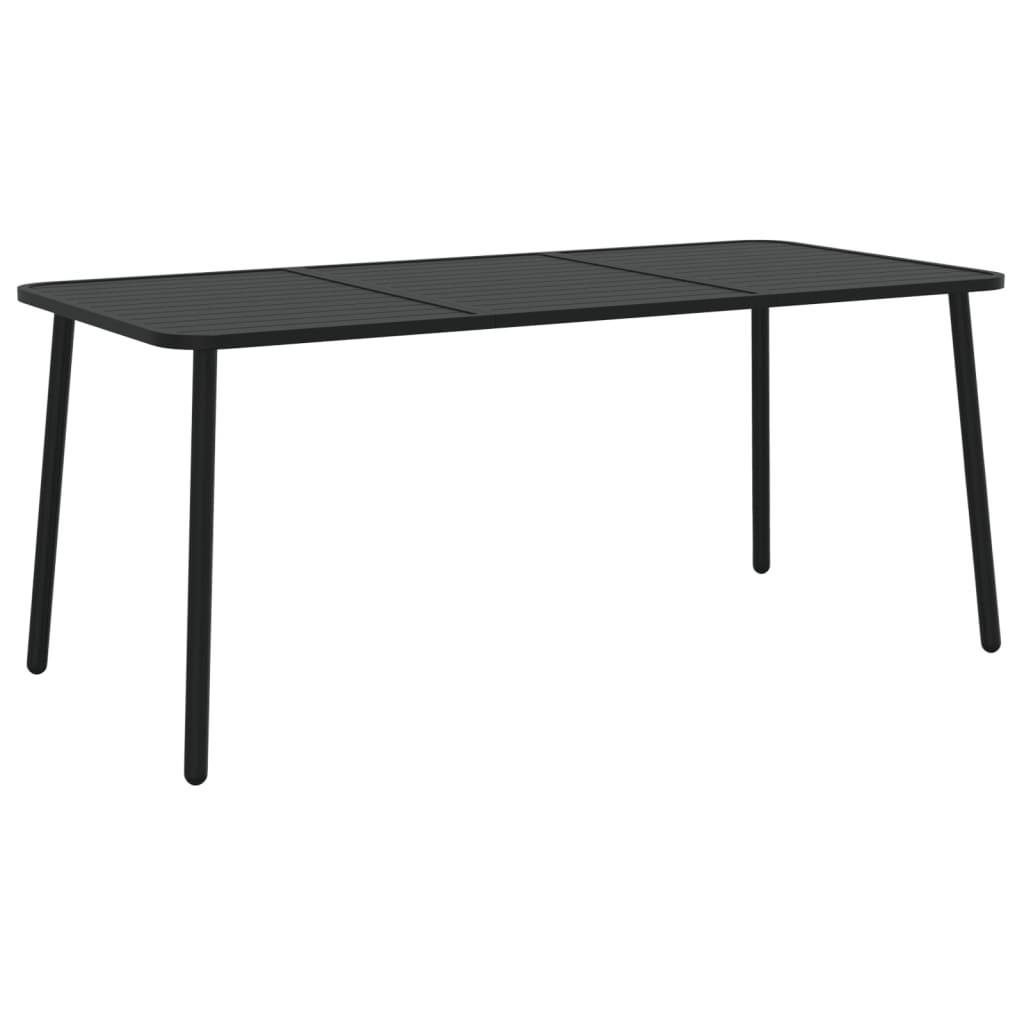 PANGIVO - Table de Jardin Anthracite 165 x 80 x 71 cm Acier - PANGIVO - Image 2