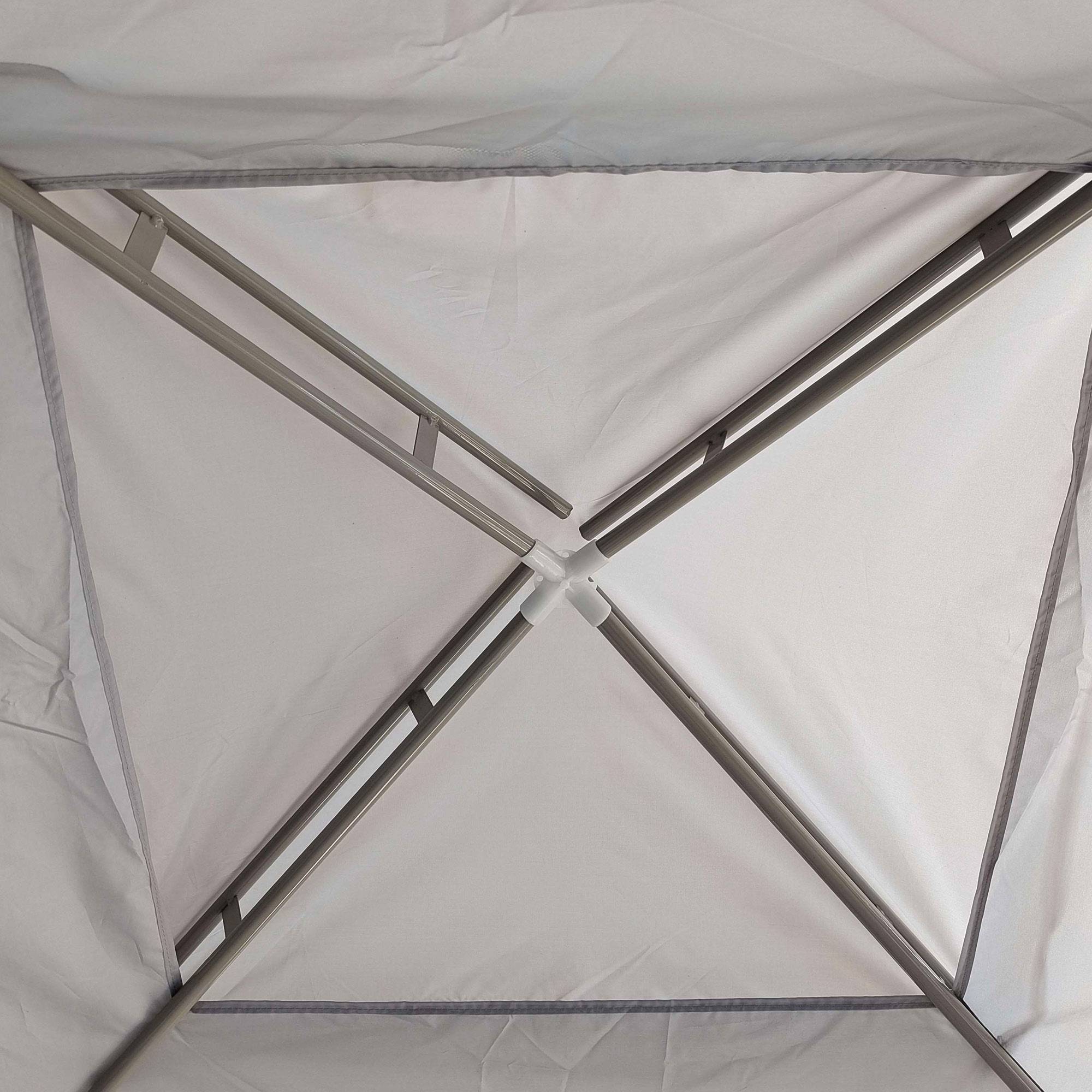 Outsunny - Tonnelle barnum de jardin 3x3m 4 moustiquaires amovibles double toit gris - Outsunny - Image 5