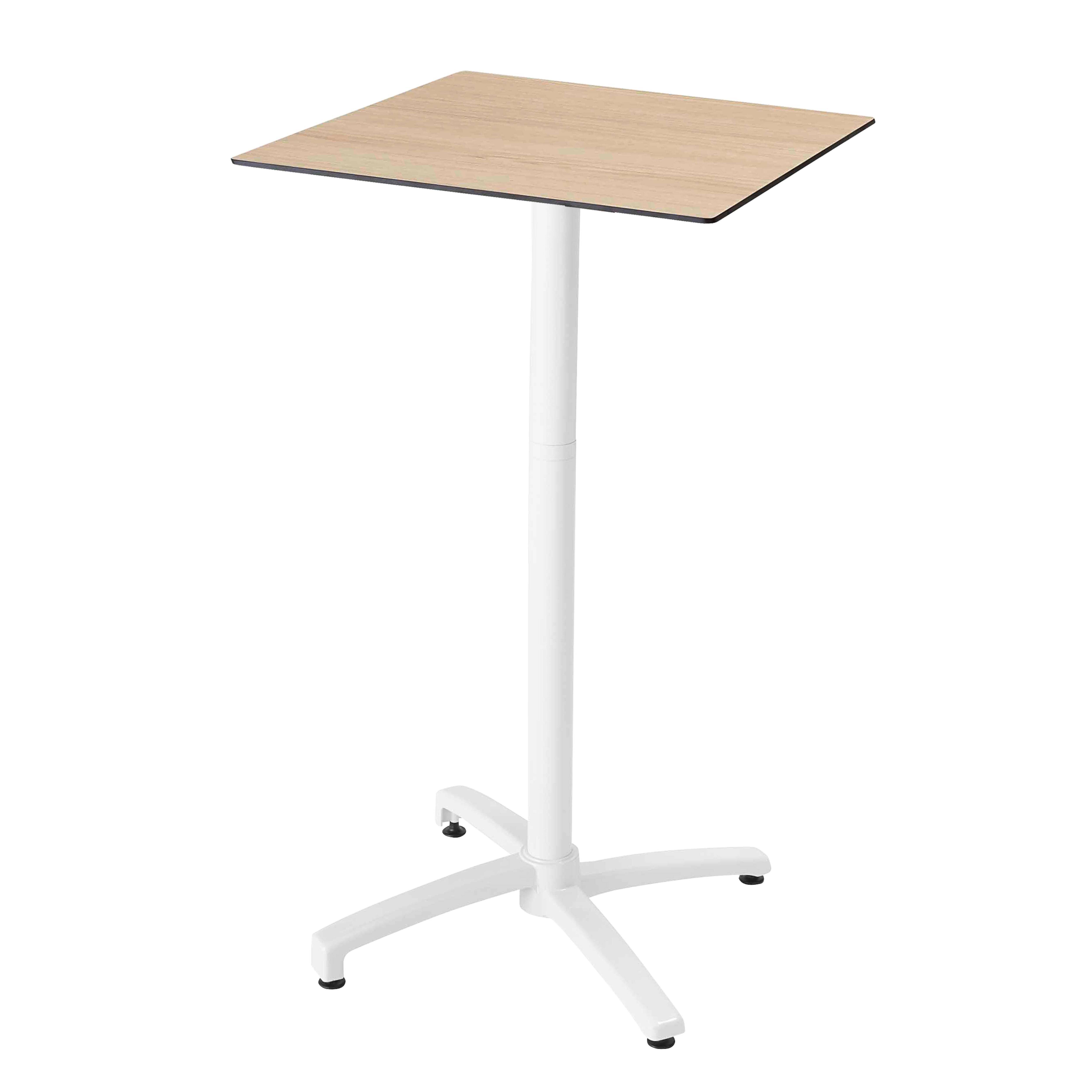 Oviala - Table haute de terrasse 60 x 60 cm inclinable stratifié chêne clair Opéra - Oviala - Imagen 1