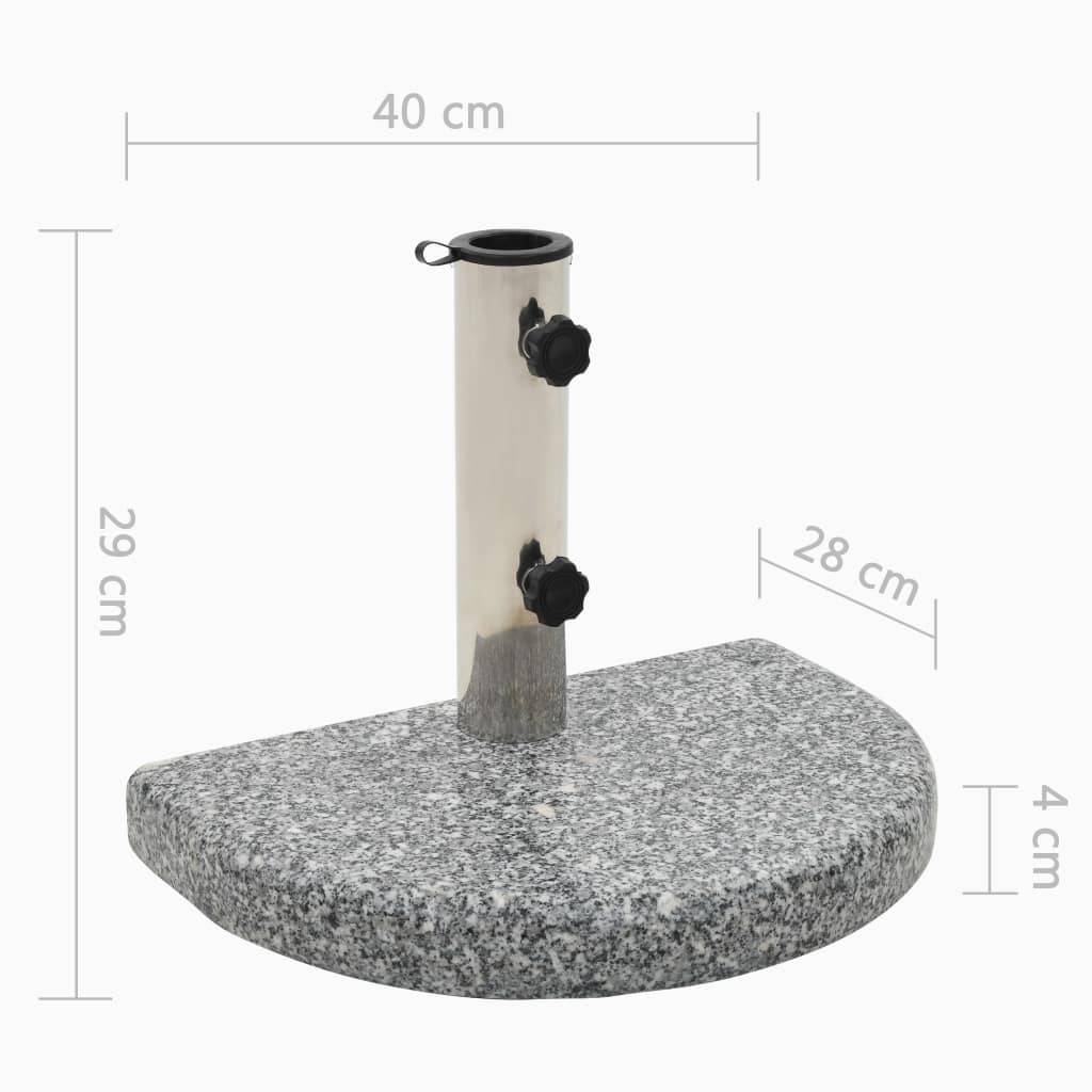 Helloshop26 - Pied base socle de parasol granite demi cercle 10 kg gris - Imagen 6