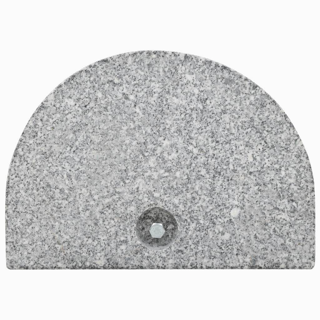 Helloshop26 - Pied base socle de parasol granite demi cercle 10 kg gris - Imagen 3