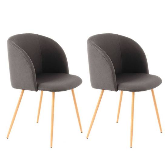 Lot de 2 Chaises Déco "Celina" 84 cm Noir - Image 1