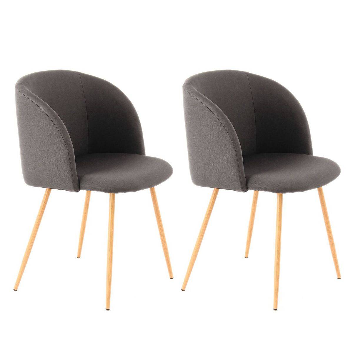 Lot de 2 Chaises Déco "Celina" 84 cm Noir - Image 1