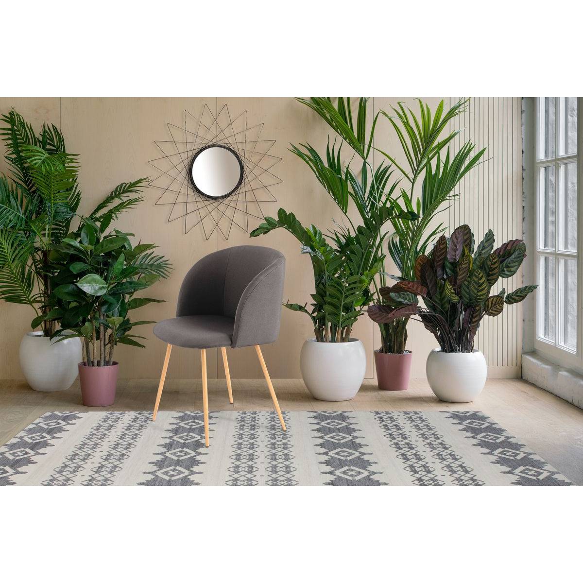Lot de 2 Chaises Déco "Celina" 84 cm Noir - Image 3