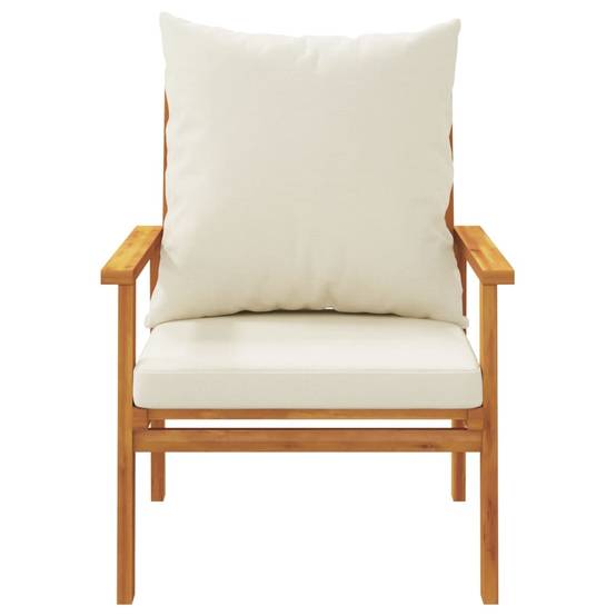 Salon de Jardin Bas 4 Pièces Bois d'Acacia Massif Huilé Table Basse Banc et Fauteuils Terrasse Brun – ComfortXL Outdoor Living - Image 6