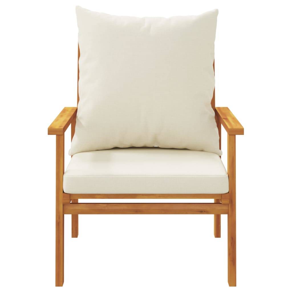 Salon de Jardin Bas 4 Pièces Bois d'Acacia Massif Huilé Table Basse Banc et Fauteuils Terrasse Brun – ComfortXL Outdoor Living - Image 6
