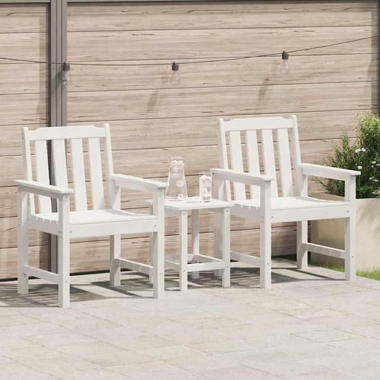 Chaise de jardin HDPE Blanc 65,5 x 59 x 88 cm (2 pcs) - PANGIVO - Image 1