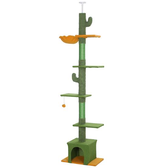 Arbre à chat plafond panneaux de particules intérieur hauteur ajustable 275cm vert - ComfortXL Outdoor Living - Image 2