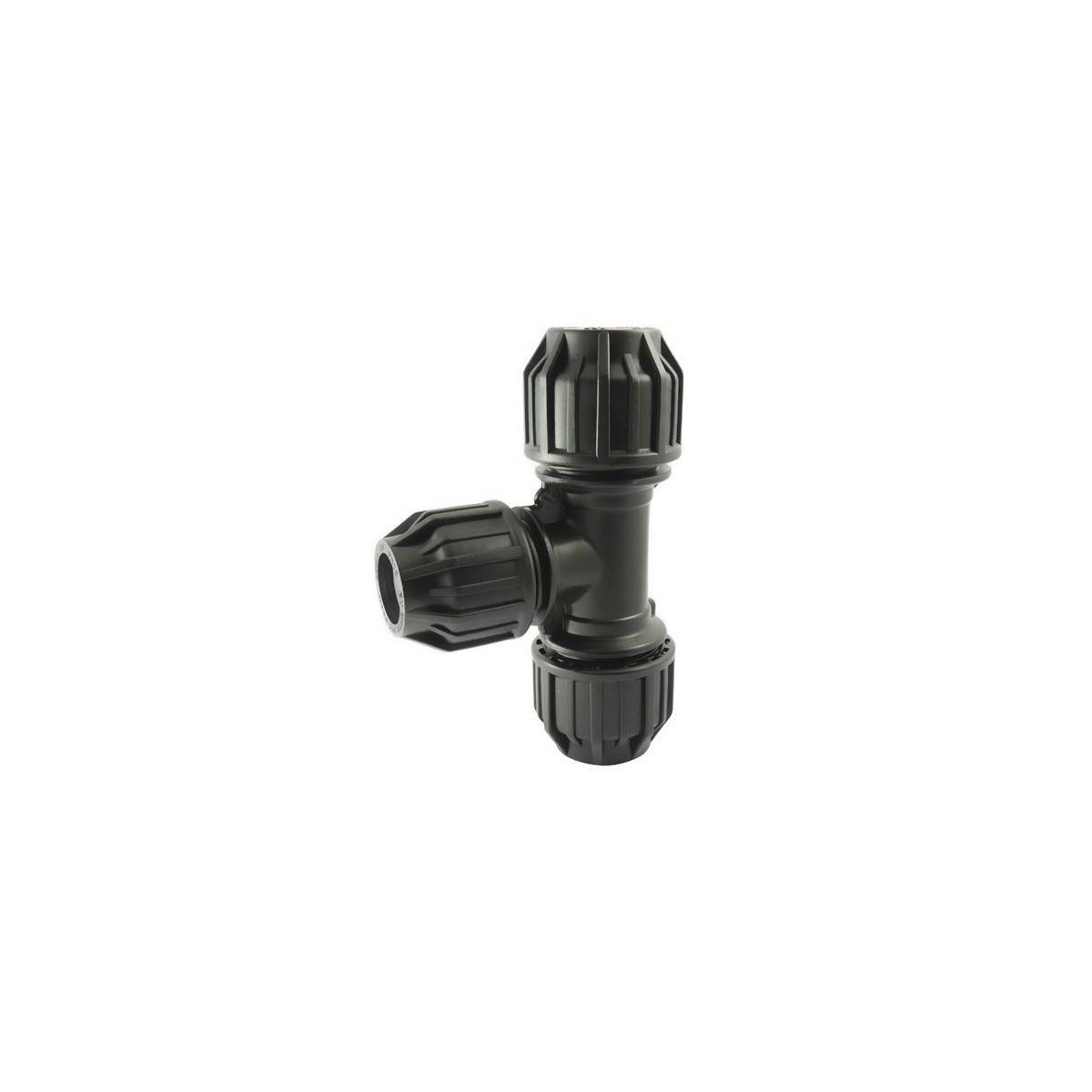 Codital - Té Réduit à Compression pour Tube PE | Raccord Polypropylène PN16 - Ø A: 110mm | Ø B: 90mm - Imagen 1