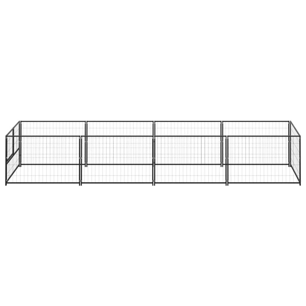 Helloshop26 - Chenil extérieur cage enclos parc animaux chien noir 4 m² acier - Imagen 3