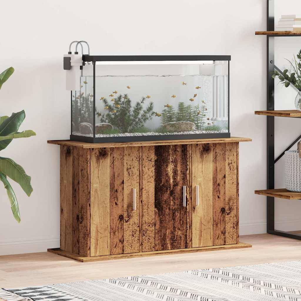 Meuble pour aquarium Bois d'Ingénierie pour Salon avec 6 Portes 101x41x58 cm Vieux Bois - ComfortXL Outdoor Living - Image 3