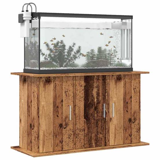 Meuble pour aquarium Bois d'Ingénierie pour Salon avec 6 Portes 101x41x58 cm Vieux Bois - ComfortXL Outdoor Living - Image 1