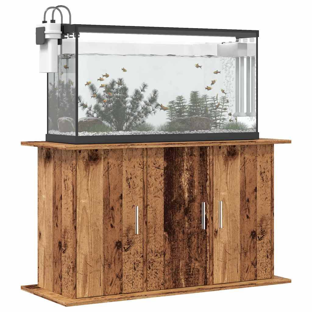 Meuble pour aquarium Bois d'Ingénierie pour Salon avec 6 Portes 101x41x58 cm Vieux Bois - ComfortXL Outdoor Living - Image 1