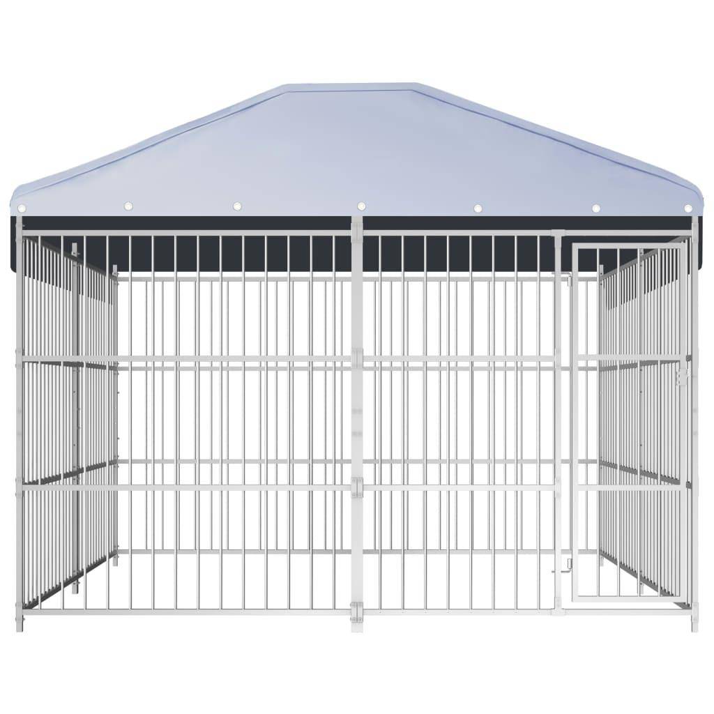 Helloshop26 - Chenil extérieur cage enclos parc animaux chien d'extérieur avec toit pour chiens 300 x 300 x 200 cm - Imagen 2