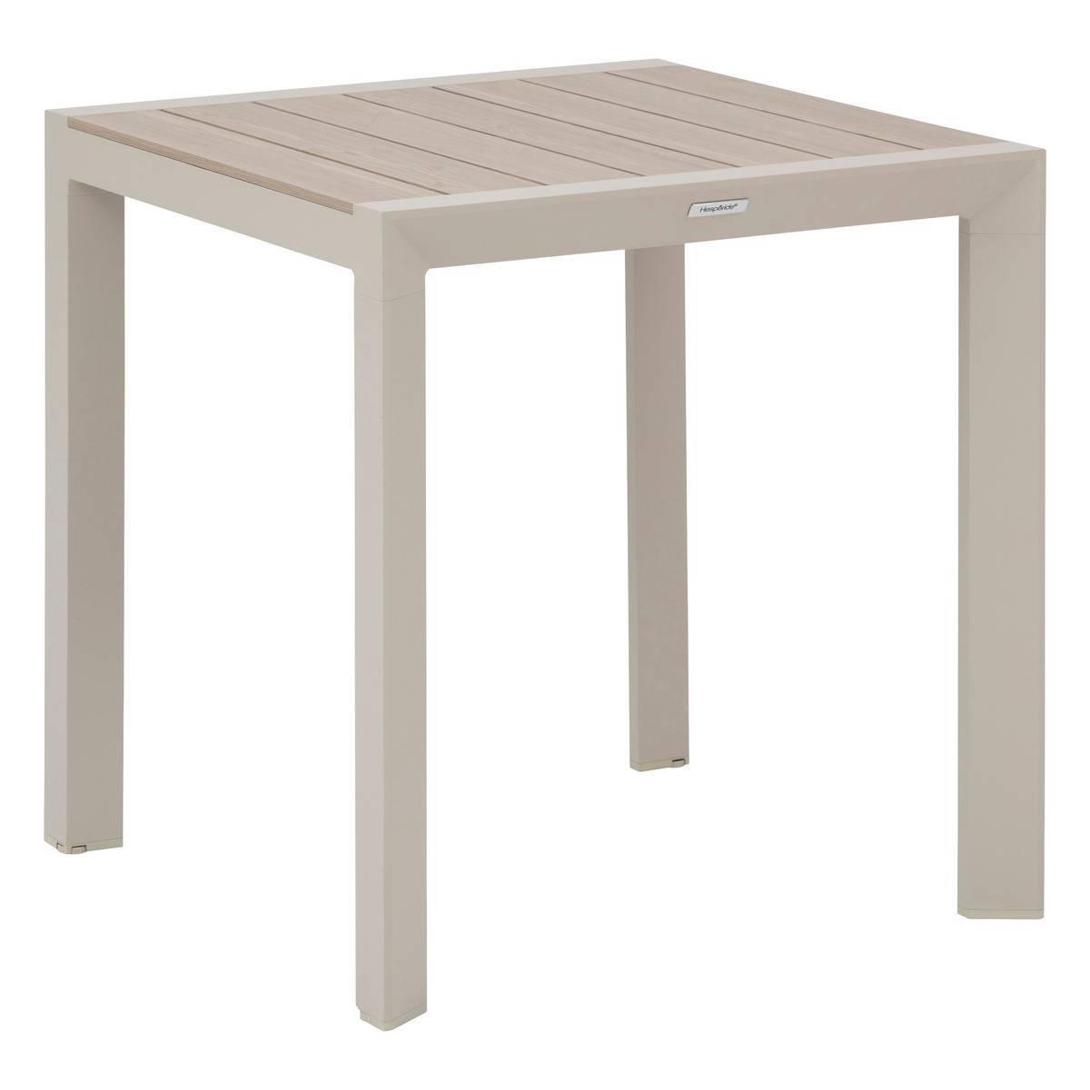 Hesperide - Table de jardin "Évasion" effet bois lin & argile 2 places lates en aluminium - Hespéride - Image 2