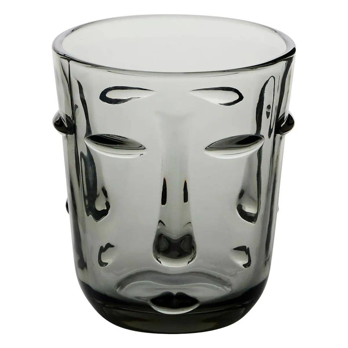 Lot de 6 Gobelets Bas "Visage" 30cl Gris - Image 2