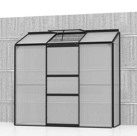 Vitavia - Serre adossée 1,30 m² en polycarbonate 4 mm - IDA 1300, Couleur Vert - Image 4