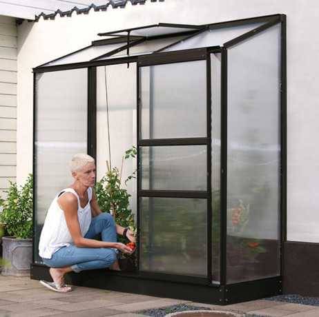 Vitavia - Serre adossée 1,30 m² en polycarbonate 4 mm - IDA 1300, Couleur Vert - Image 2