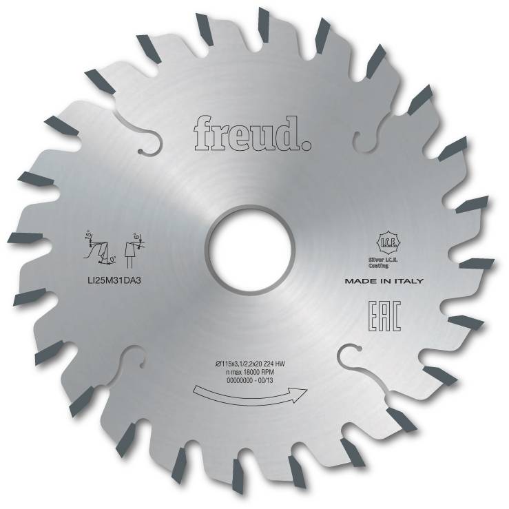 Lame d'inciseur conique industriel FREUD - Ø100 3,1-4,3/2,2 AL20 Z24 conique - F03FS02610 -LI25M31BA3 - Imagen 2