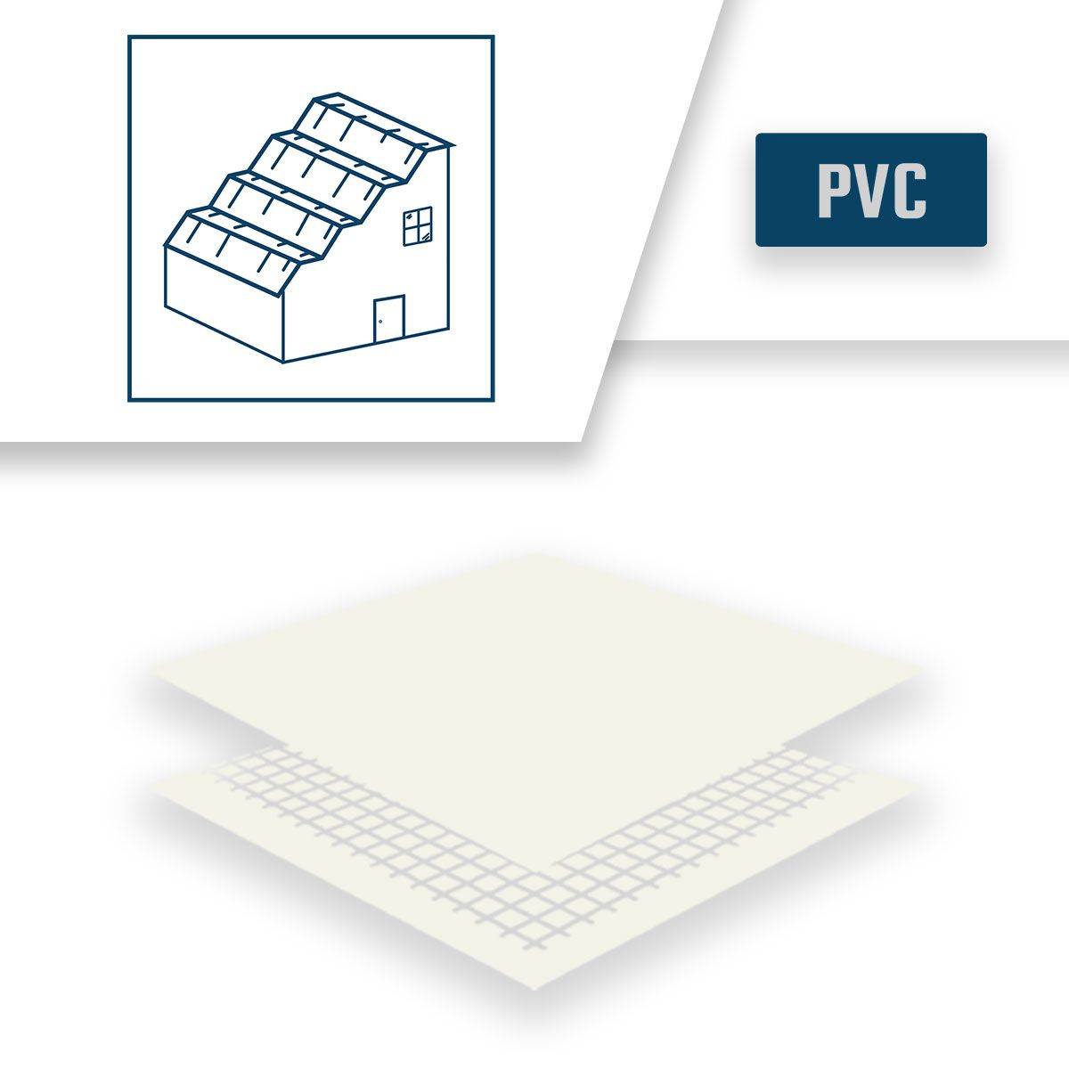 Bâche Toiture 2x3 m XP640TO Blanche - Garantie 10 ans - Bâche d'étanchéité pour Couvreur et Charpentier - Made in France TECPLAST - Imagen 4