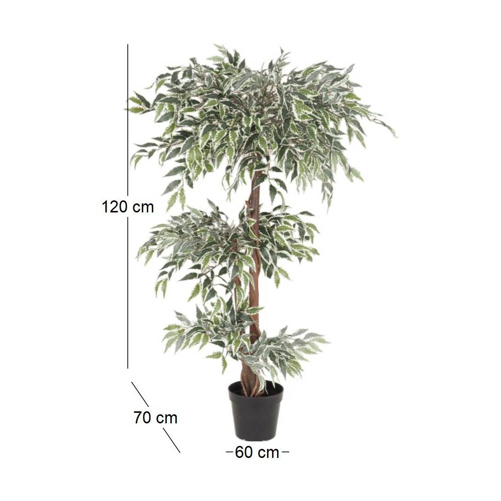 Ligne Deco - Ficus artificiel en pot 120 cm - Imagen 2