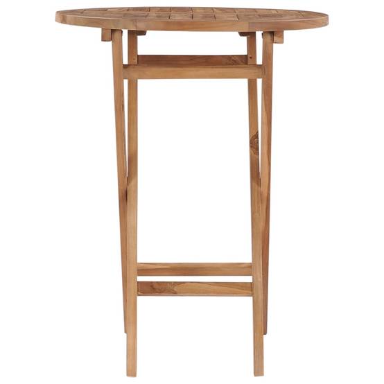 Table pliable jardin bois de teck 60 x 75 cm - PANGIVO - Image 3