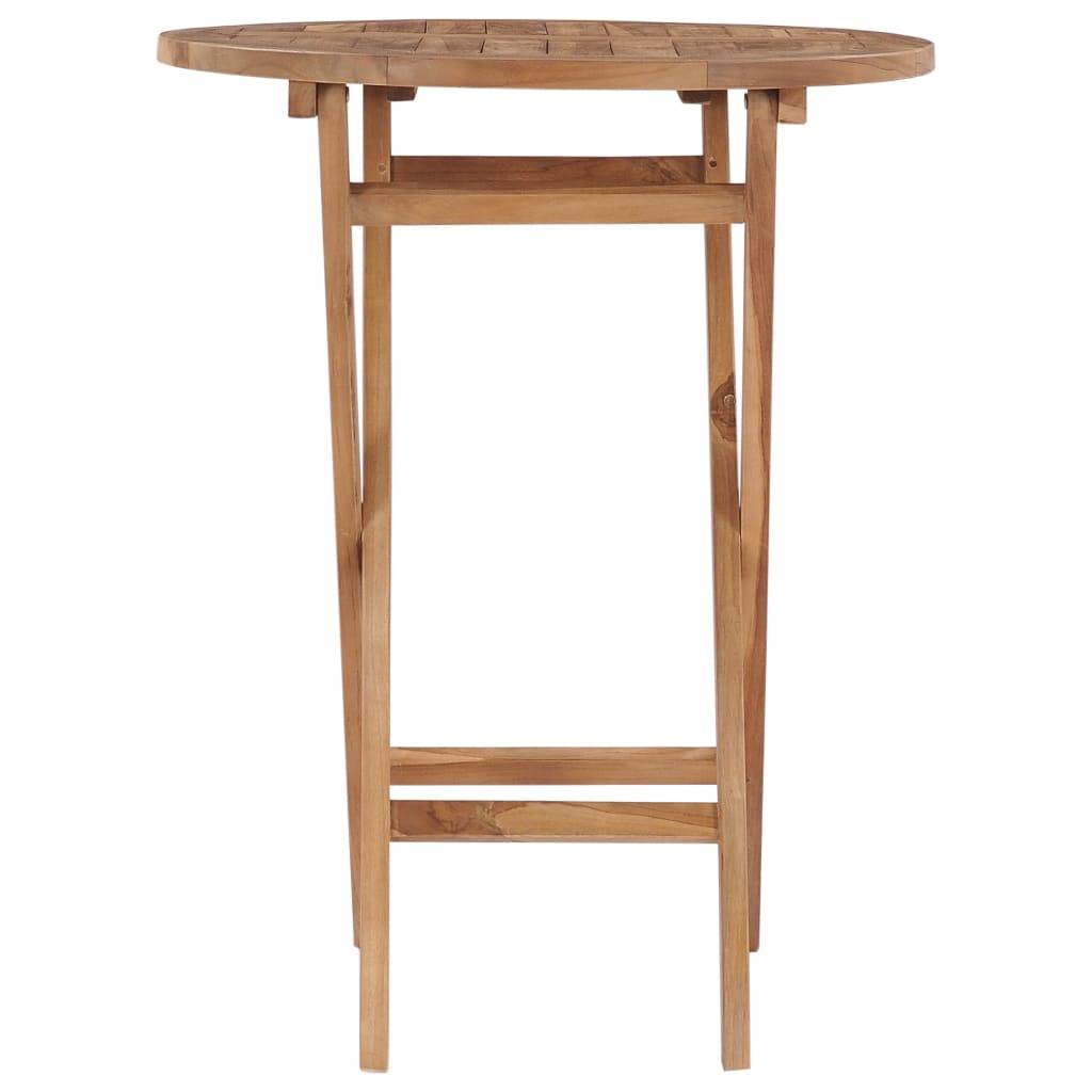 Table pliable jardin bois de teck 60 x 75 cm - PANGIVO - Image 3