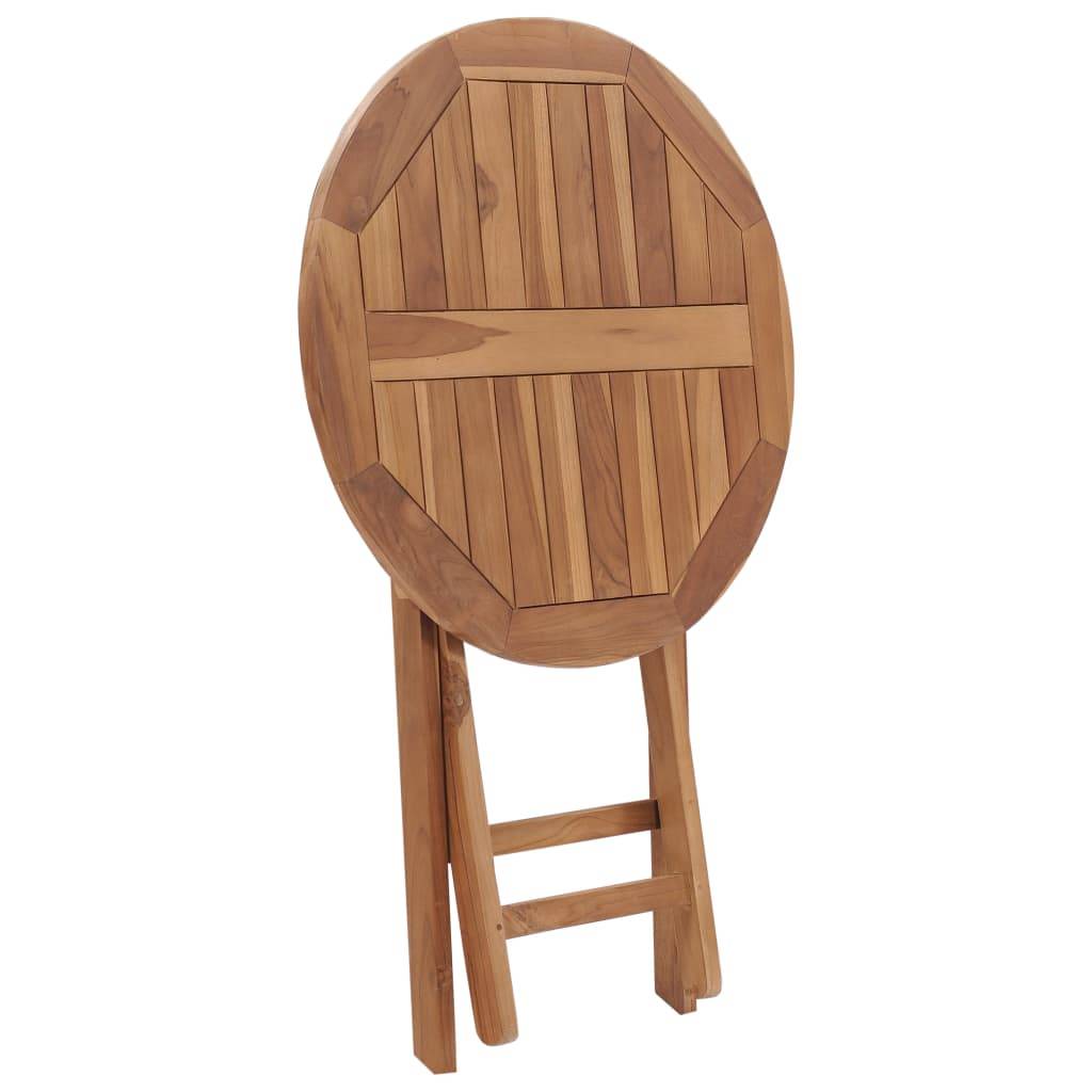 Table pliable jardin bois de teck 60 x 75 cm - PANGIVO - Image 4
