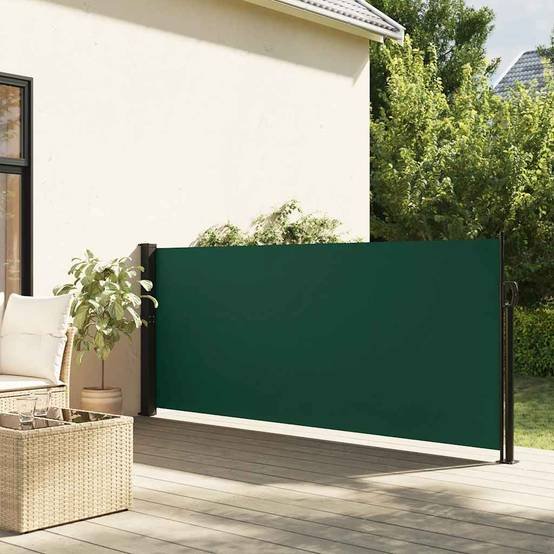 Store banne | Auvent latéral rétractable vert foncé 140x300 cm Maison Chic - Image 2