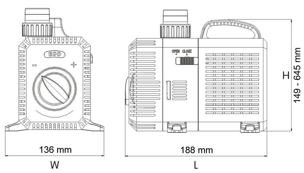 Helloshop26 - Pompe réglable fontaine piscine bassin jardin 5000 litres par heure 30 watts - Imagen 3