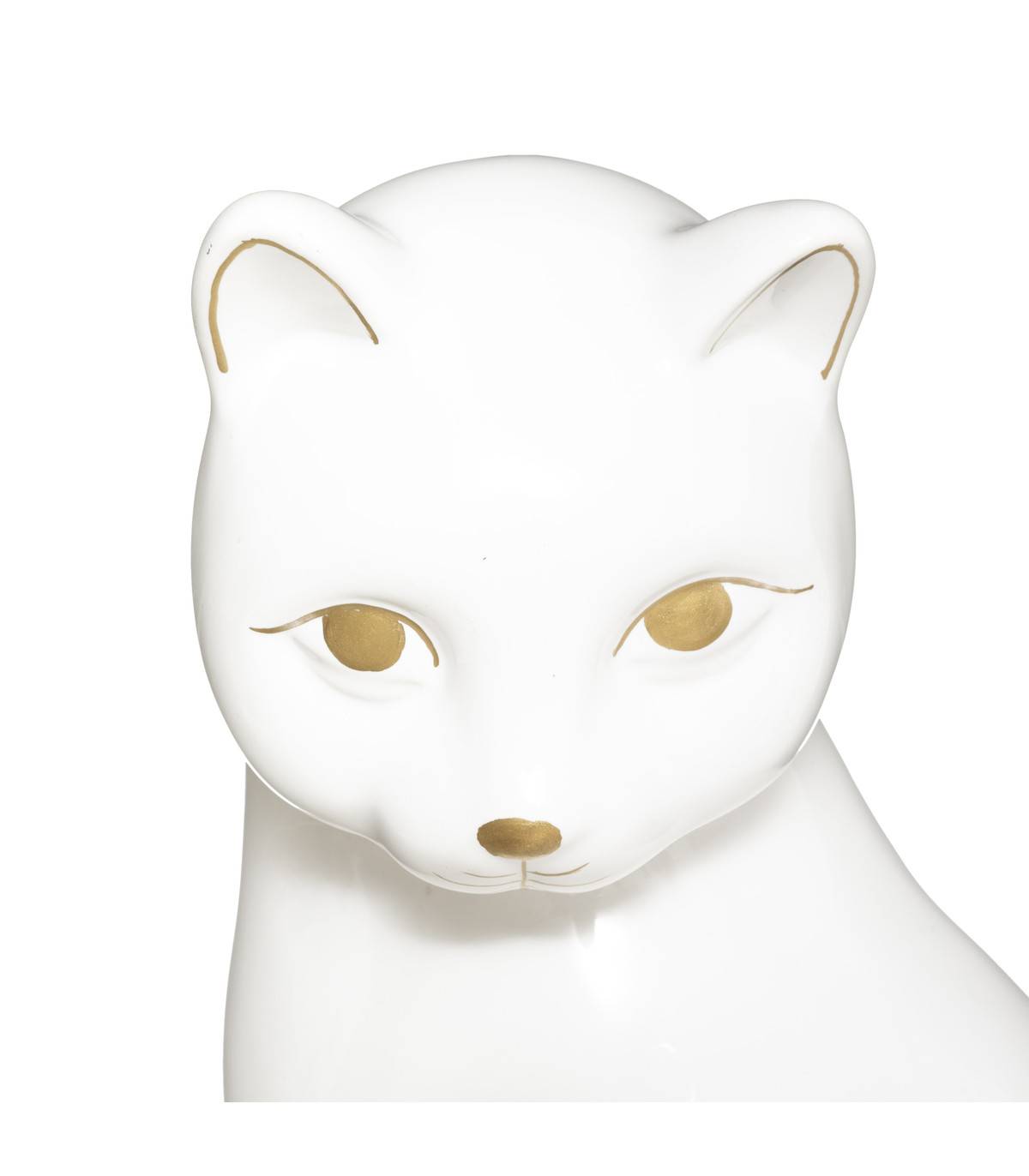 Objet déco Chat blanc en céramique H 26 cm - Imagen 2