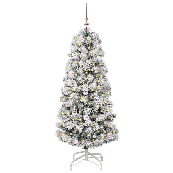 ComfortXL - Sapin Artificiel 150 cm Vert et Blanc, Lumineux avec LED et 61 Décorations Incluses – ComfortXL Outdoor Living - Image 2
