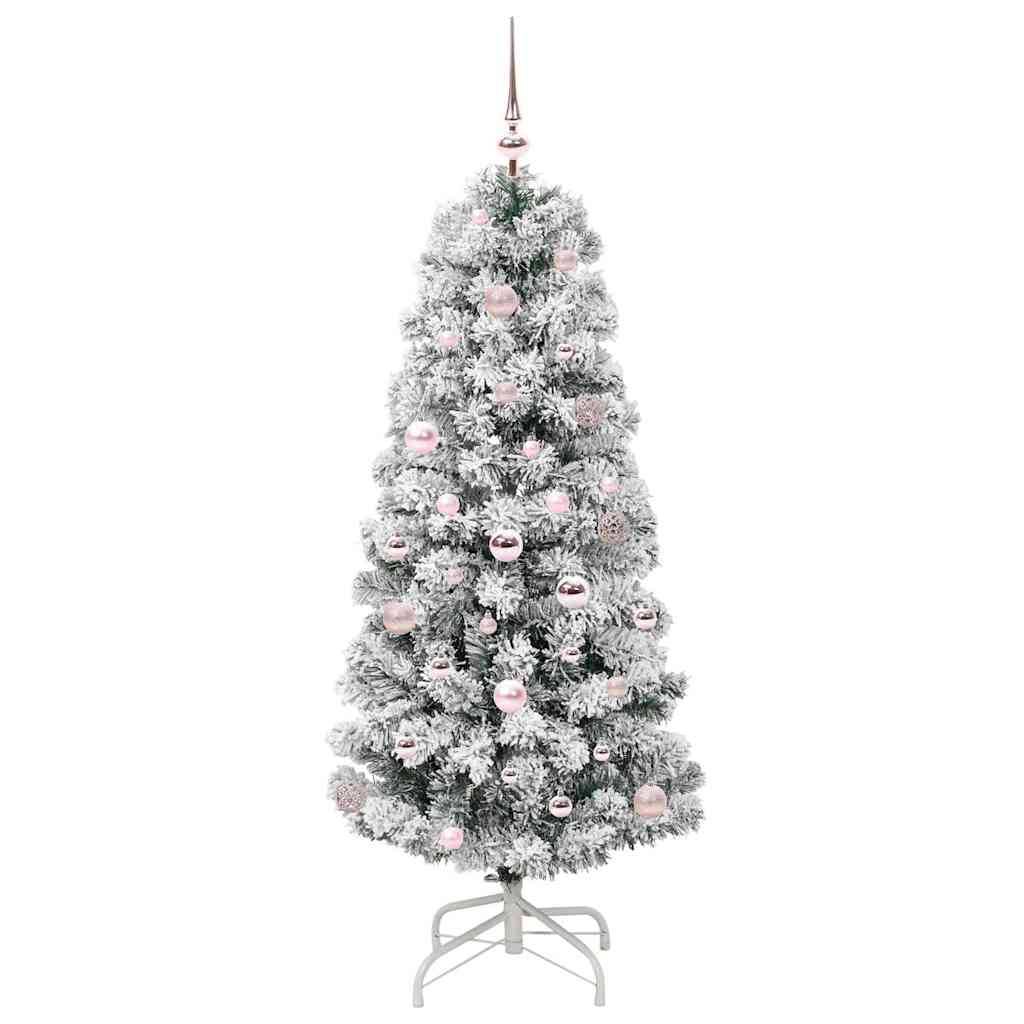 ComfortXL - Sapin Artificiel 150 cm Vert et Blanc, Lumineux avec LED et 61 Décorations Incluses – ComfortXL Outdoor Living - Image 3