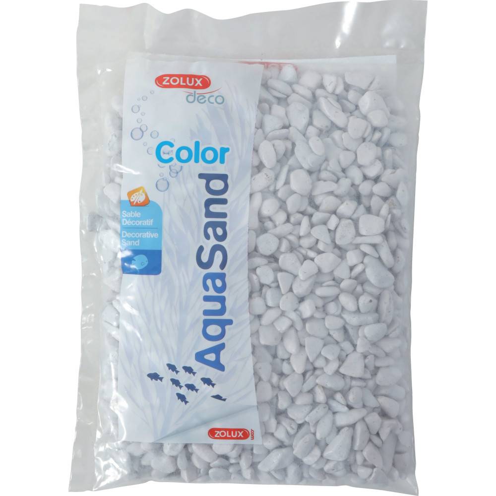 Zolux - Gravier aqua Sand ekaï blanc 5-12 mm sac de 1 kg aquarium - Imagen 2