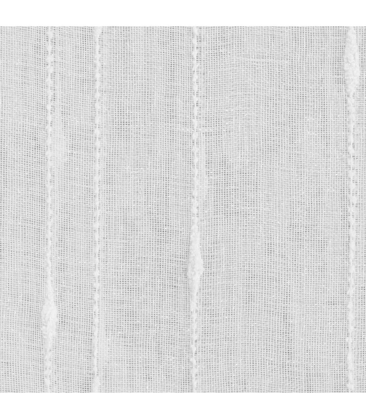 Voilage à œillets Blanc avec fines rayures en relief 140 x 260 cm - Imagen 3