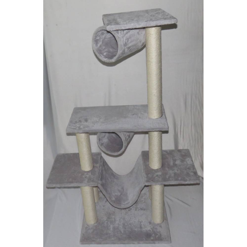 Arbre a chat Amédéo, couleur gris clair,  hauteur 140 cm, pour chat - Imagen 8